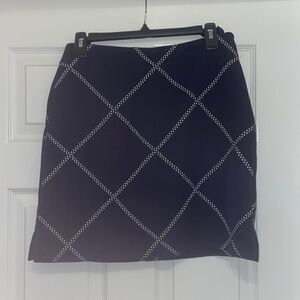 ✨EP Pro Navy & White Polka Dot Ribbon Diamond Print Golf Skort